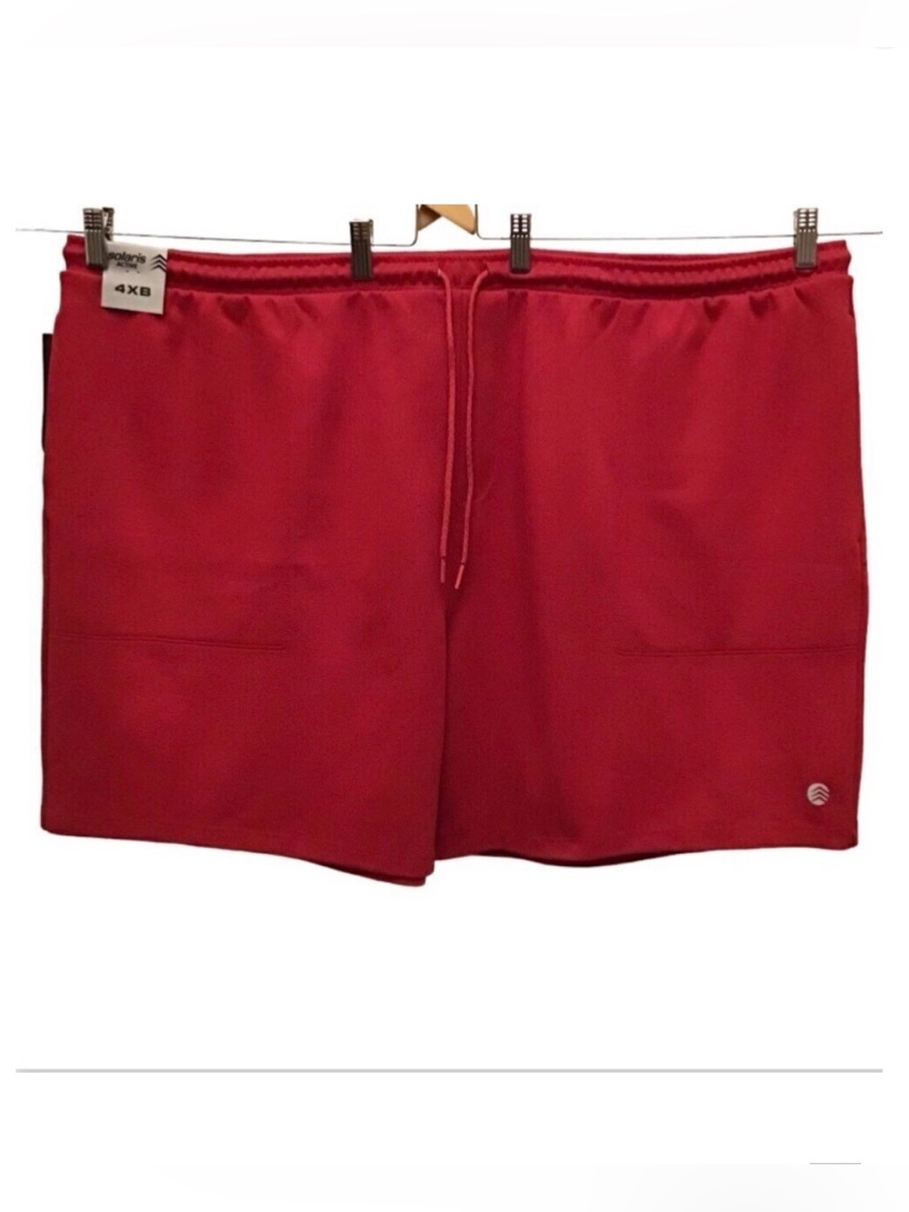 Solaris 4XB NWT Active Comfy Red Men’s Shorts 7.5” Inseam Elastic Waist Stretchy